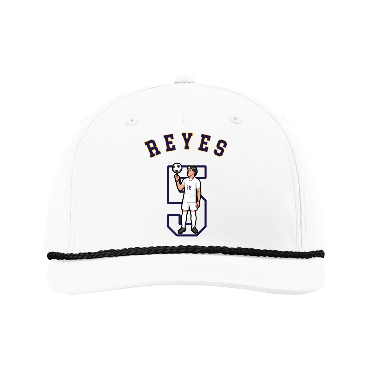 Five-Panel Classic Rope Cap — Shirsey Arch in White