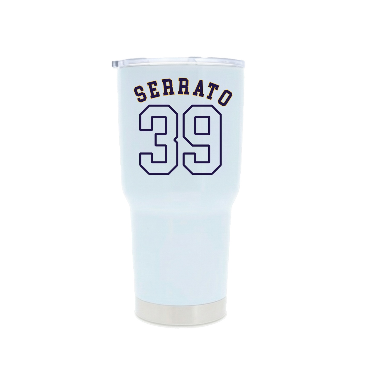 30oz Stainless Steel Tumbler — Shirsey Arch in White