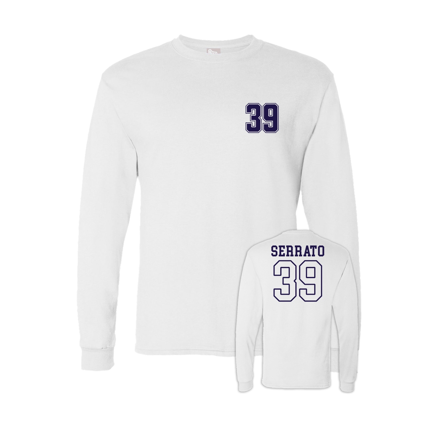 Long Sleeve Tee — Chest Back in White
