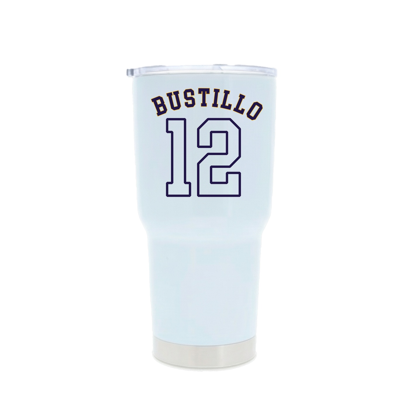 30oz Stainless Steel Tumbler — Shirsey Arch in White