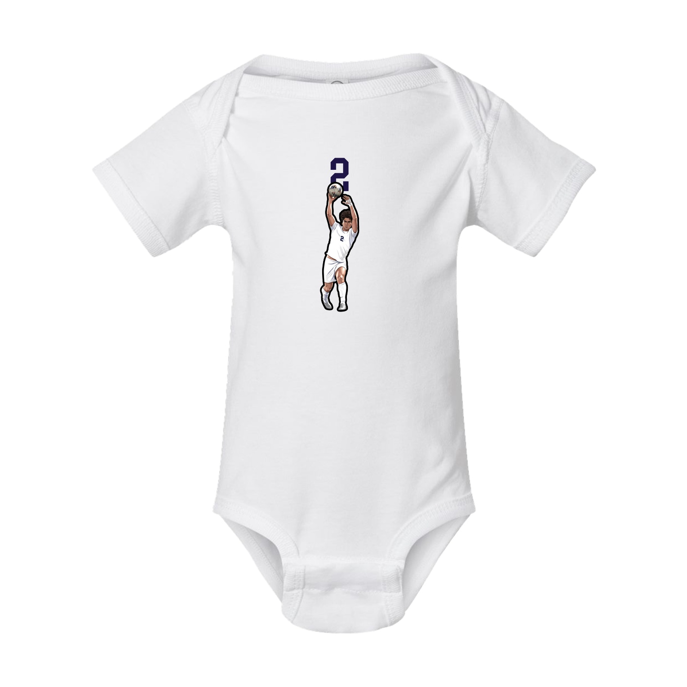 Baby Onesie — Number Top in White