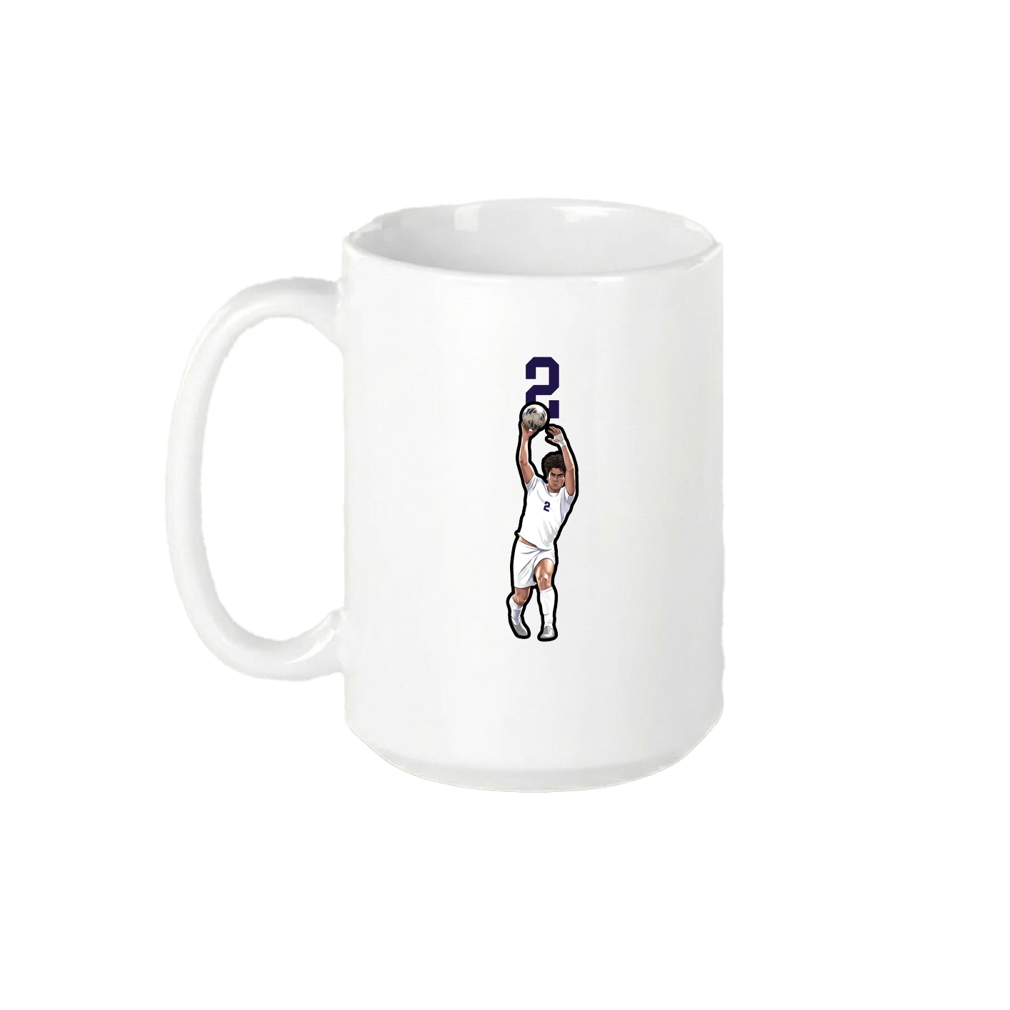 15oz Coffee Mug — Number Top in White