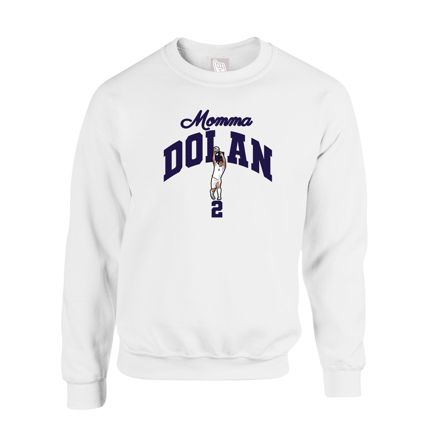 Fleece Crew — Mothers Day Arch in White