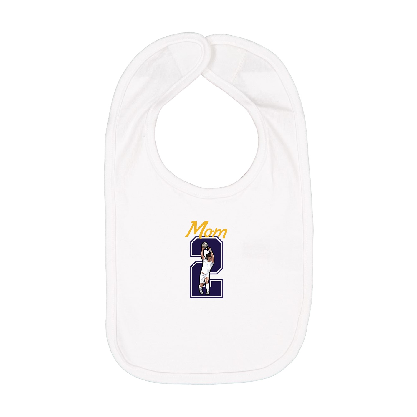 Infant Bib — Mothers Day Shirsey in White