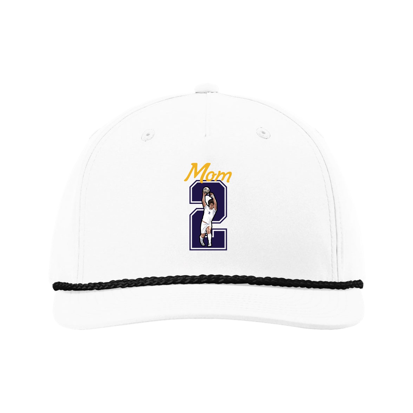 Five-Panel Classic Rope Cap — Mothers Day Shirsey in White