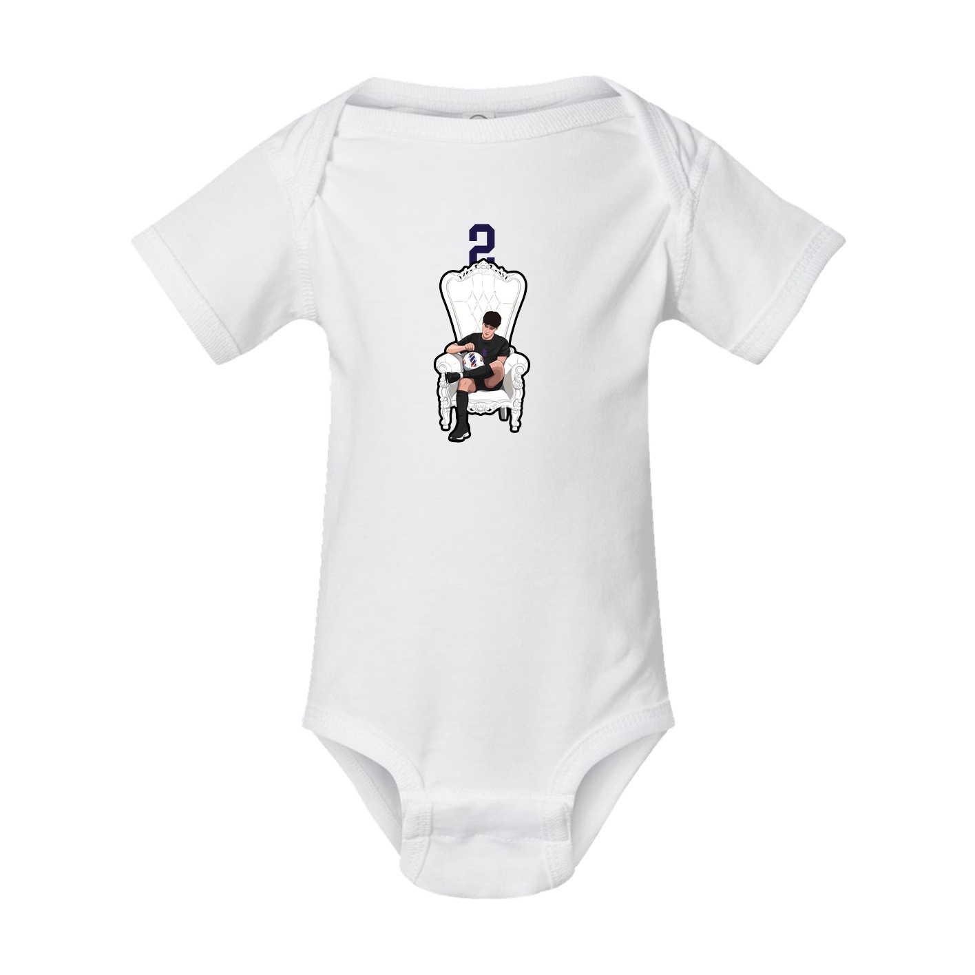 Baby Onesie — Number Top in White
