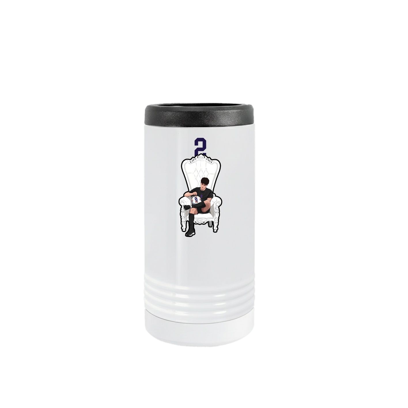 Slim Beverage Holder — Number Top in White