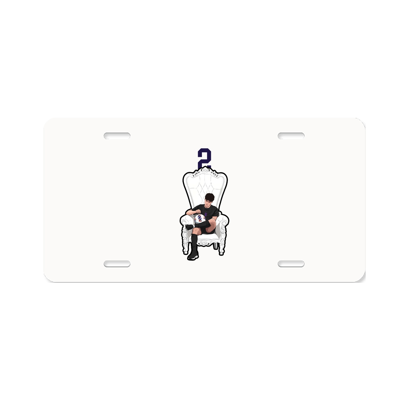 License Plate — Number Top in Classic