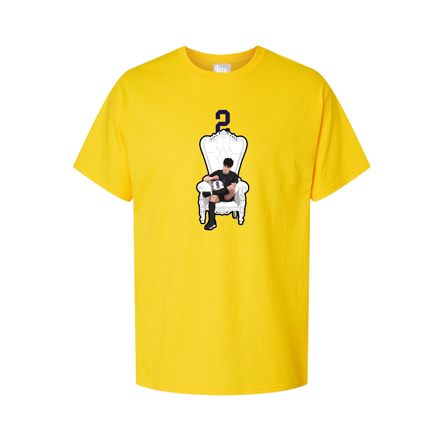 Youth Tee — Number Top in Gold