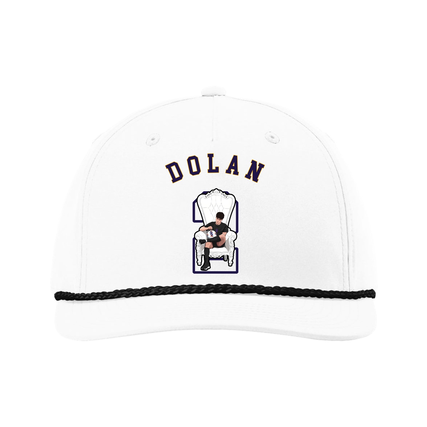 Five-Panel Classic Rope Cap — Shirsey Arch in White