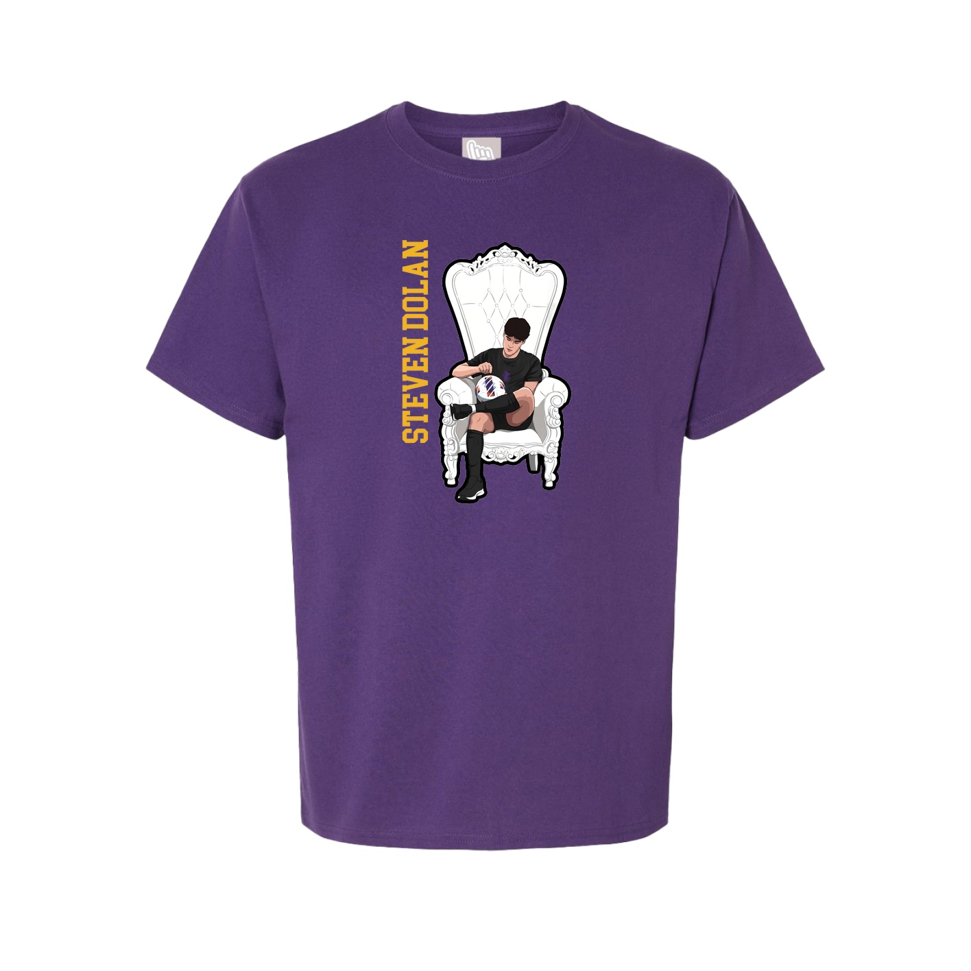 Tee — Name Vertical in Purple