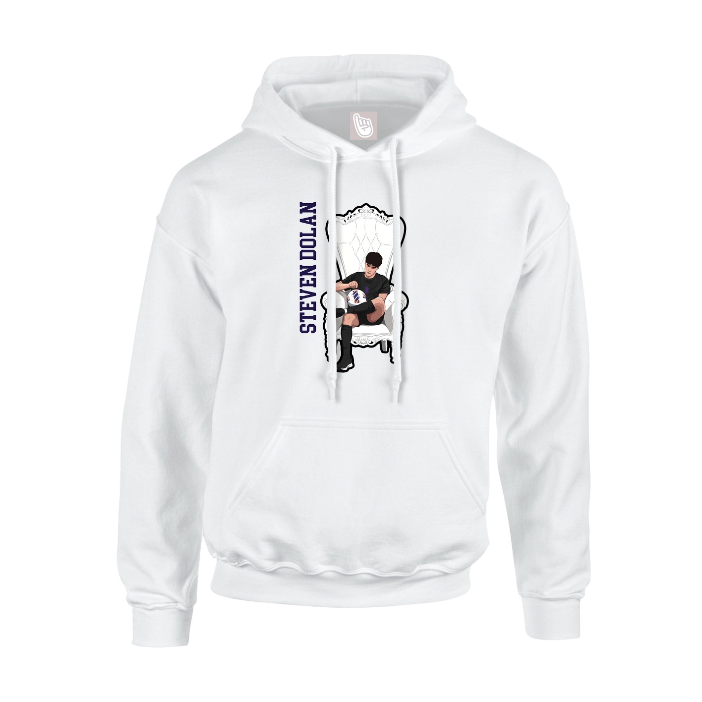 Hoodie — Name Vertical in White