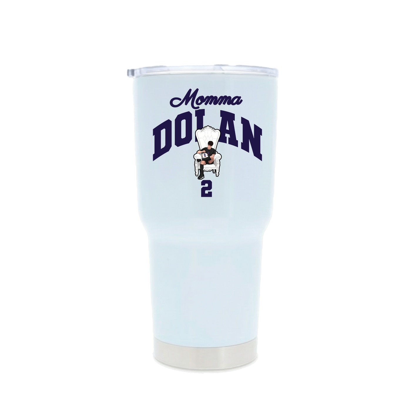 30oz Stainless Steel Tumbler — Mothers Day Arch in White
