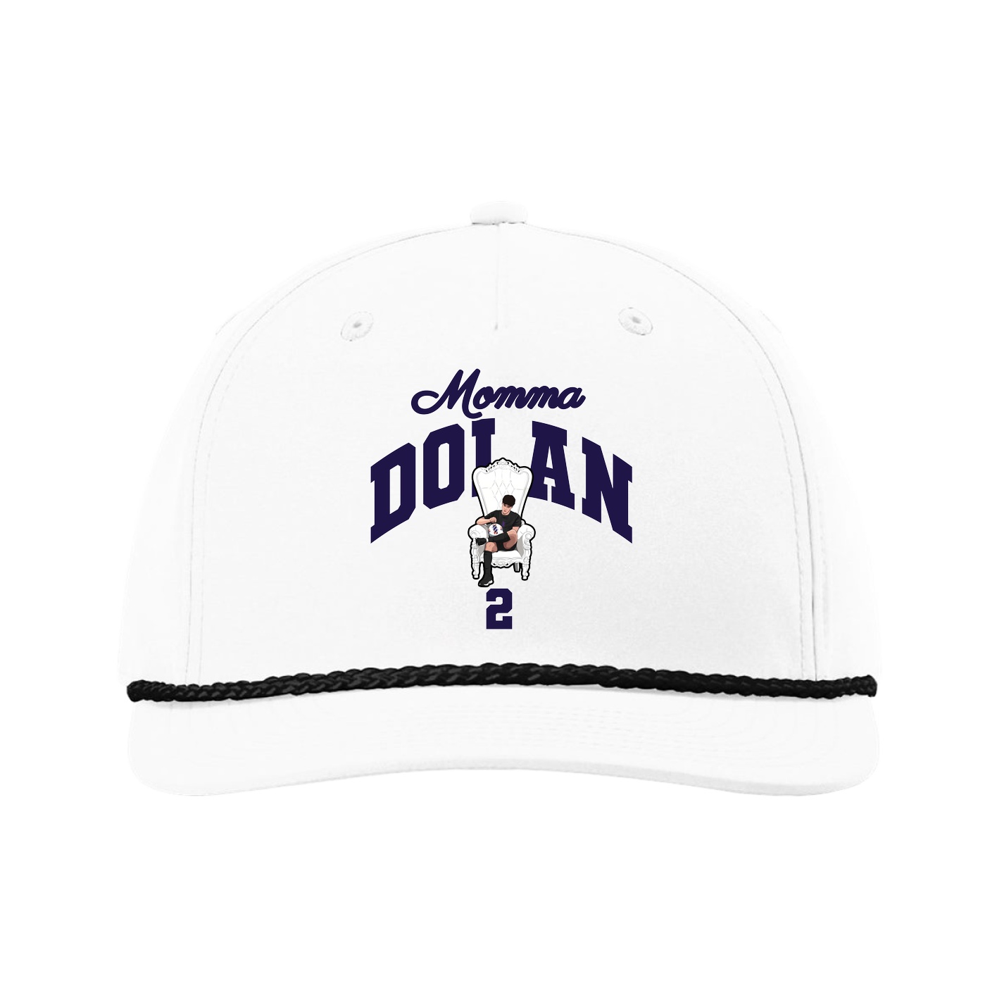 Five-Panel Classic Rope Cap — Mothers Day Arch in White
