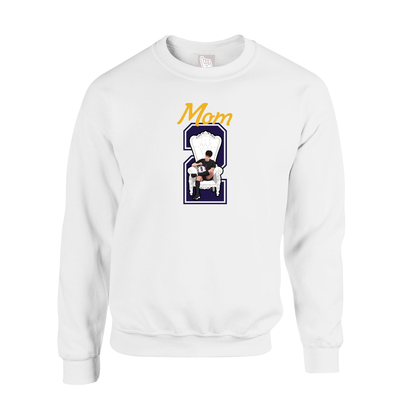 Fleece Crew — Mothers Day Shirsey in White
