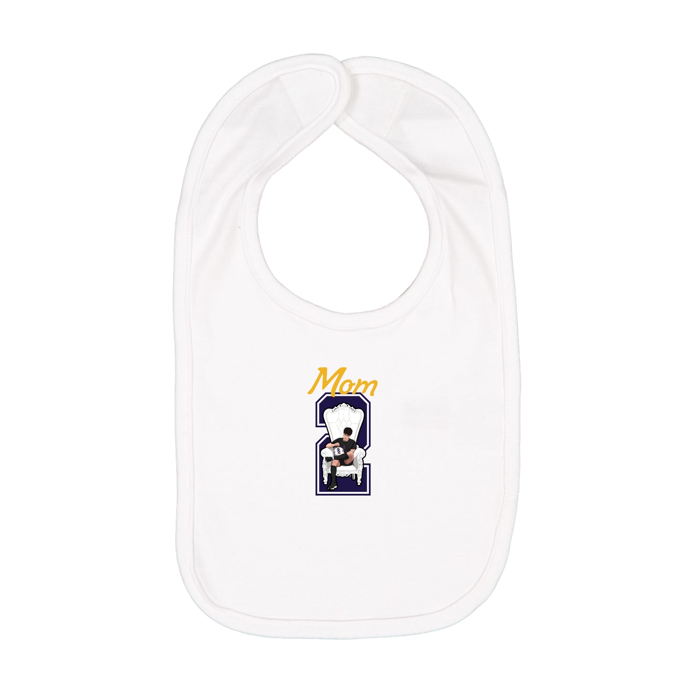 Infant Bib — Mothers Day Shirsey in White
