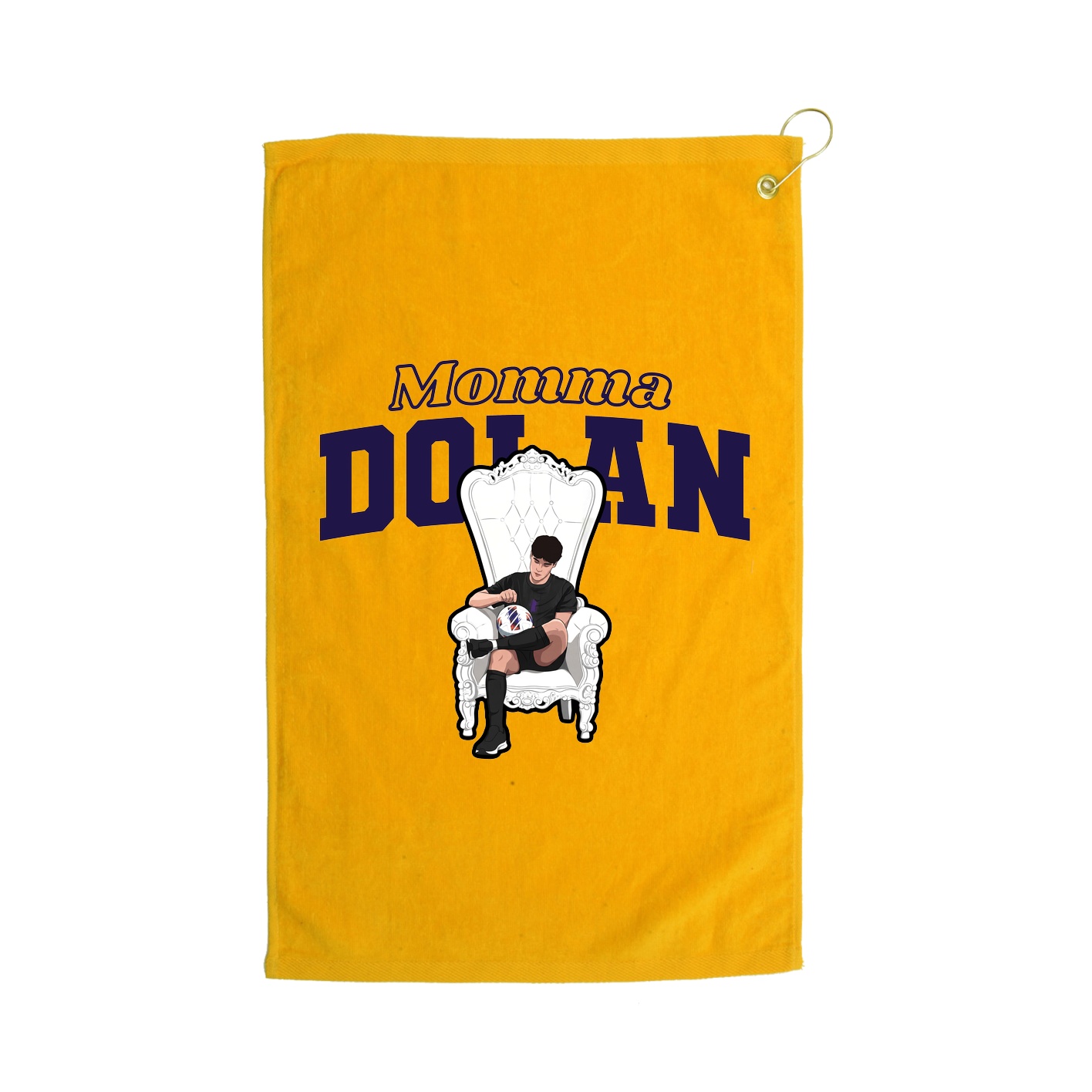 Golf Towel — Mothers Day Block in Gold