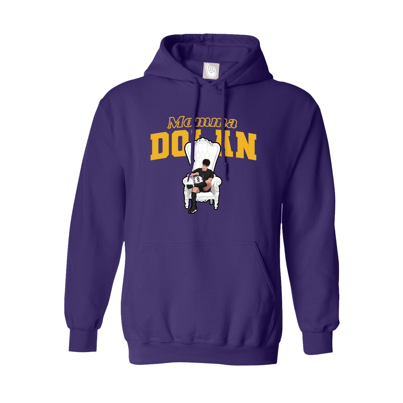 Youth Hoodie — Mothers Day Block in Purple