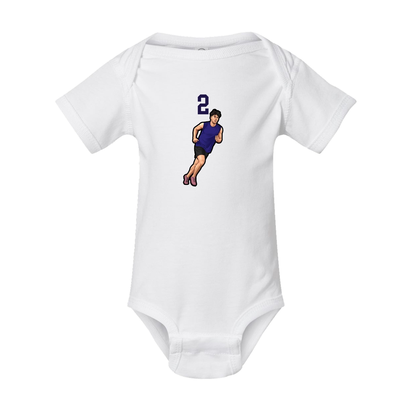 Baby Onesie — Number Top in White