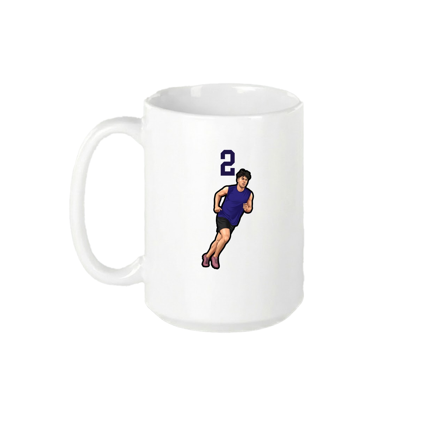 15oz Coffee Mug — Number Top in White
