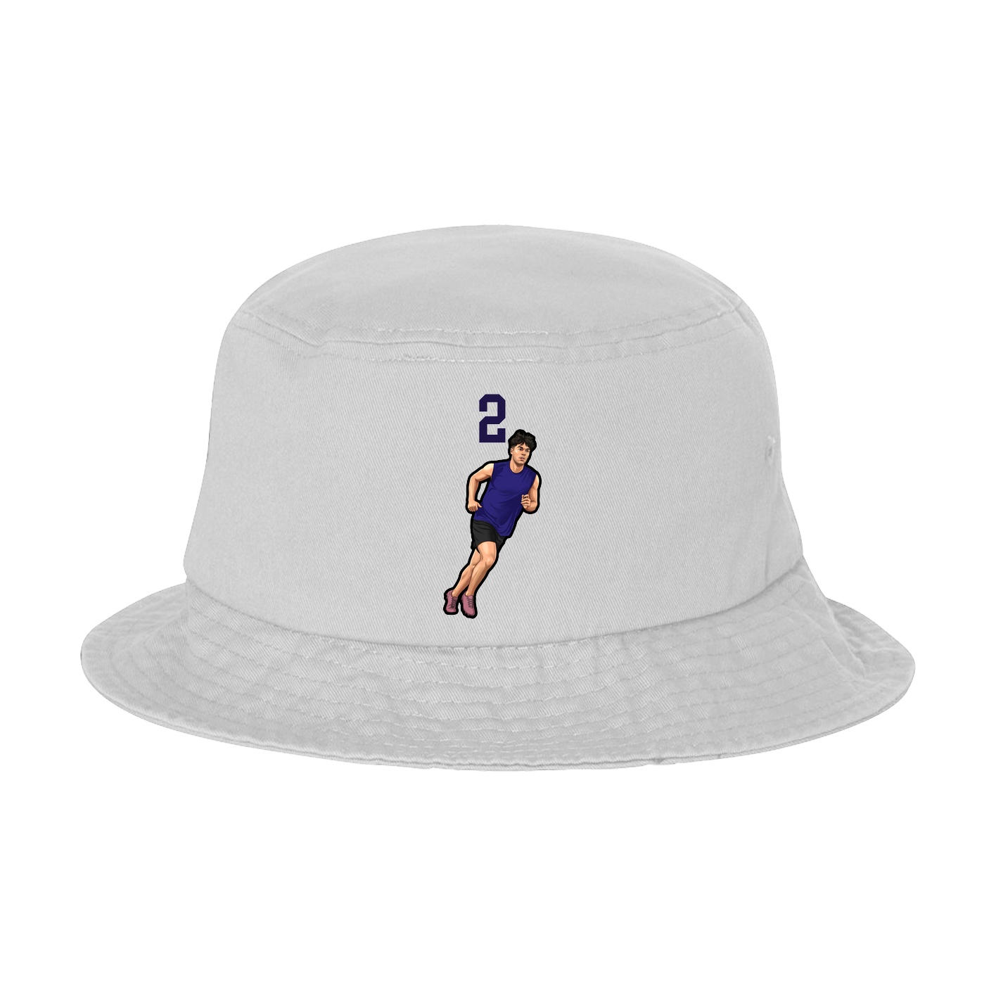 Bucket Cap — Number Top in White