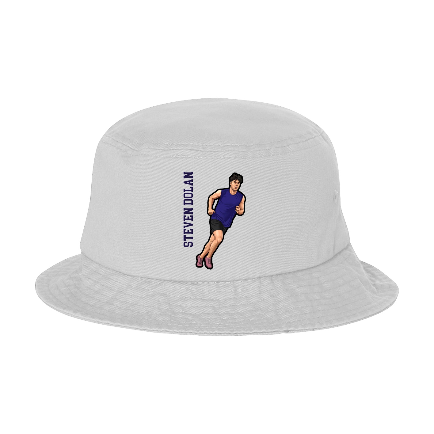 Bucket Cap — Name Vertical in White