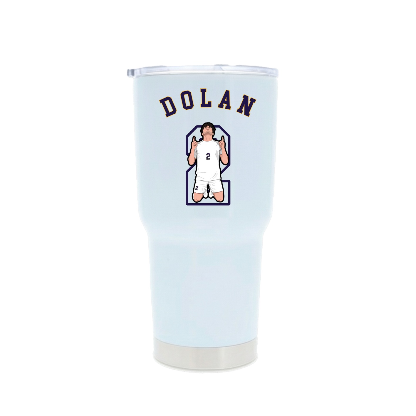 30oz Stainless Steel Tumbler — Shirsey Arch in White