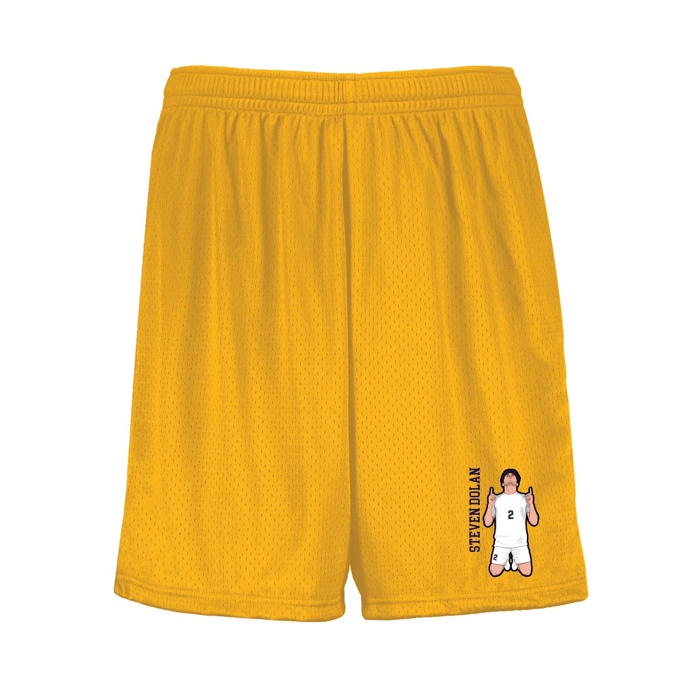 Shorts — Name Vertical in Gold