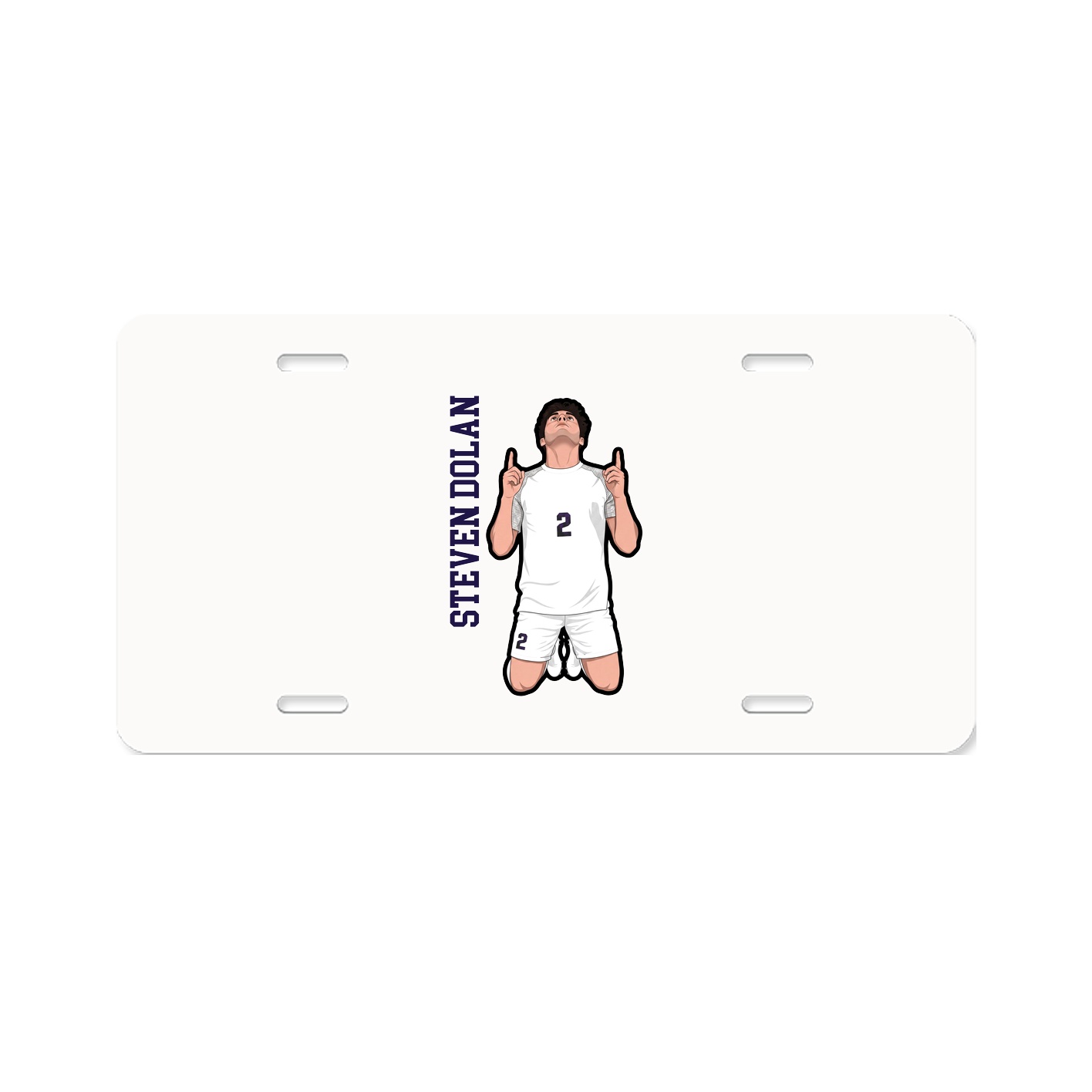 License Plate — Name Vertical in Classic