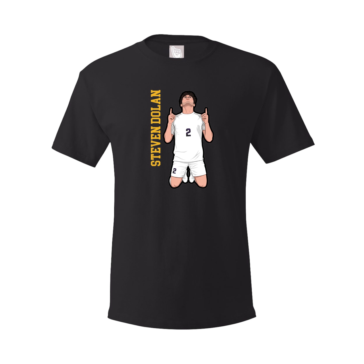 Youth Tee — Name Vertical in Black