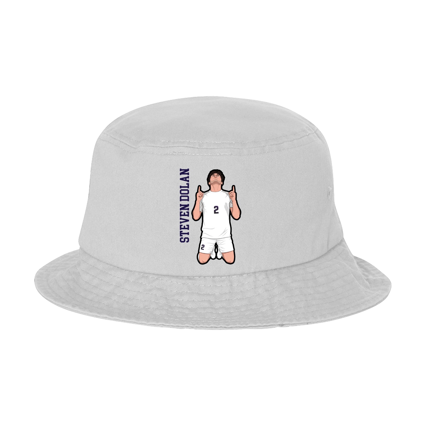 Bucket Cap — Name Vertical in White