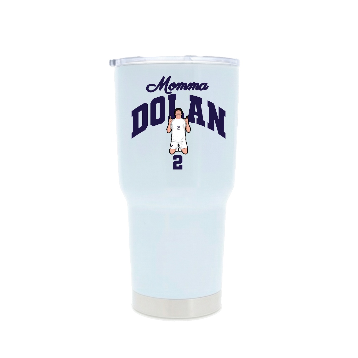 30oz Stainless Steel Tumbler — Mothers Day Arch in White