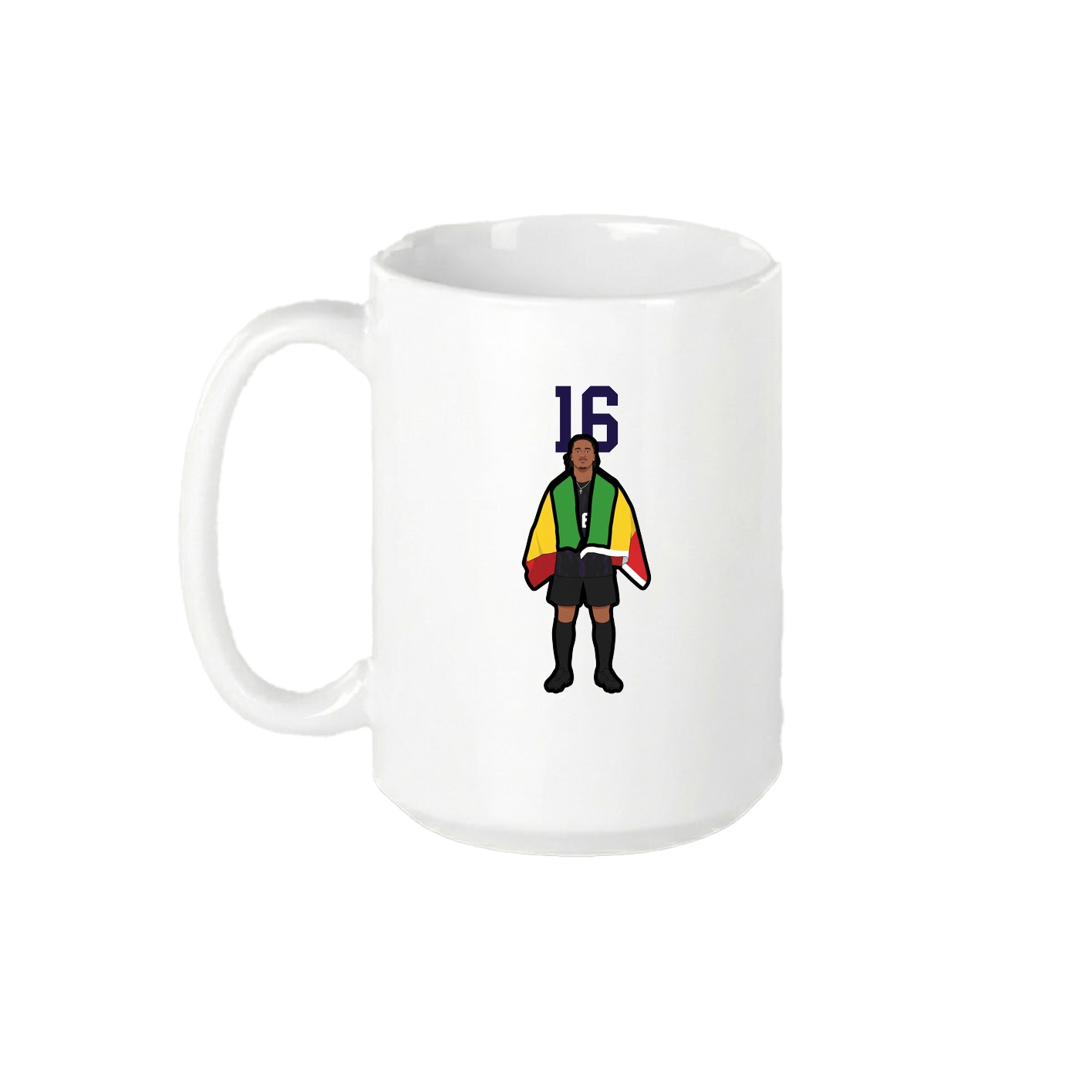 15oz Coffee Mug — Number Top in White