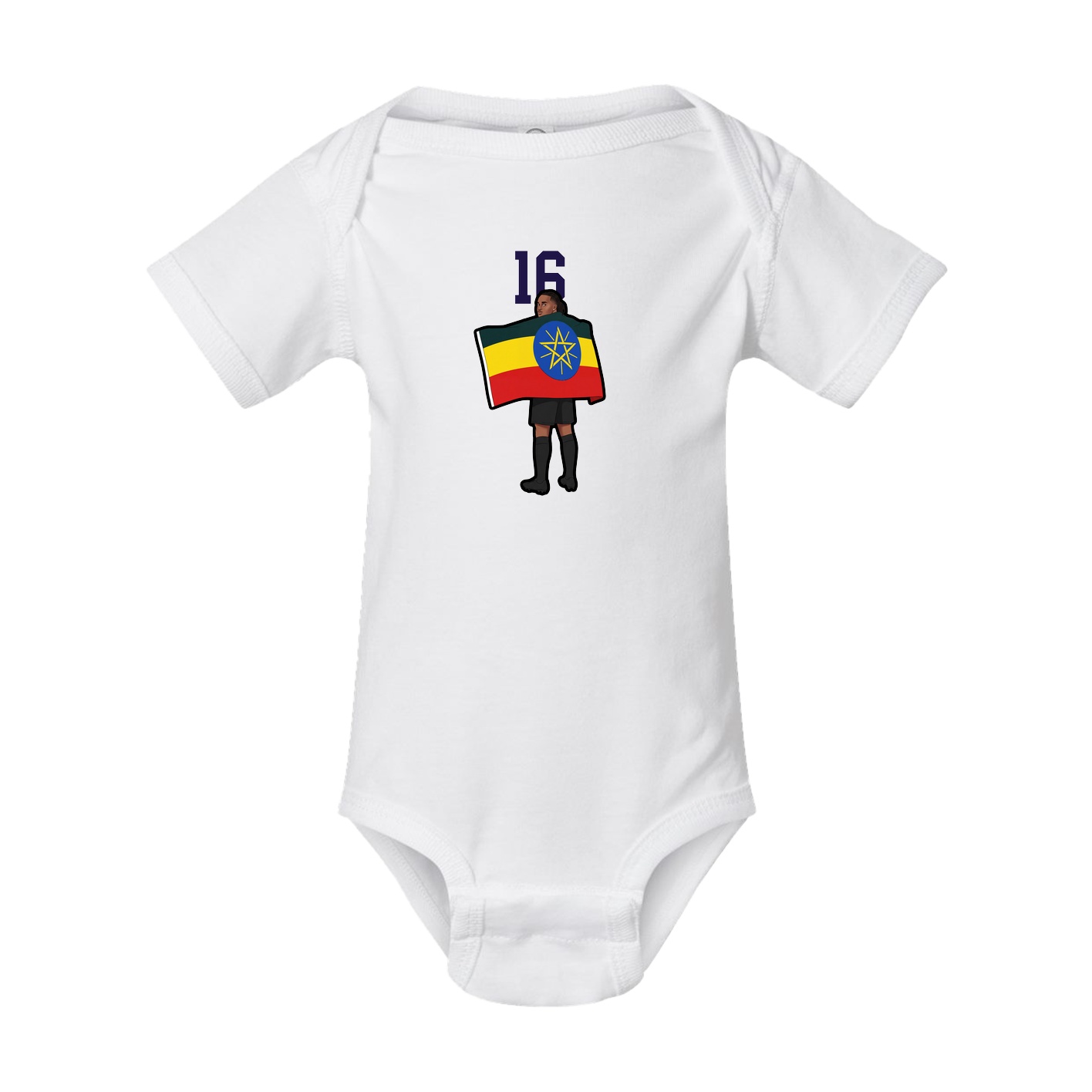 Baby Onesie — Number Top in White