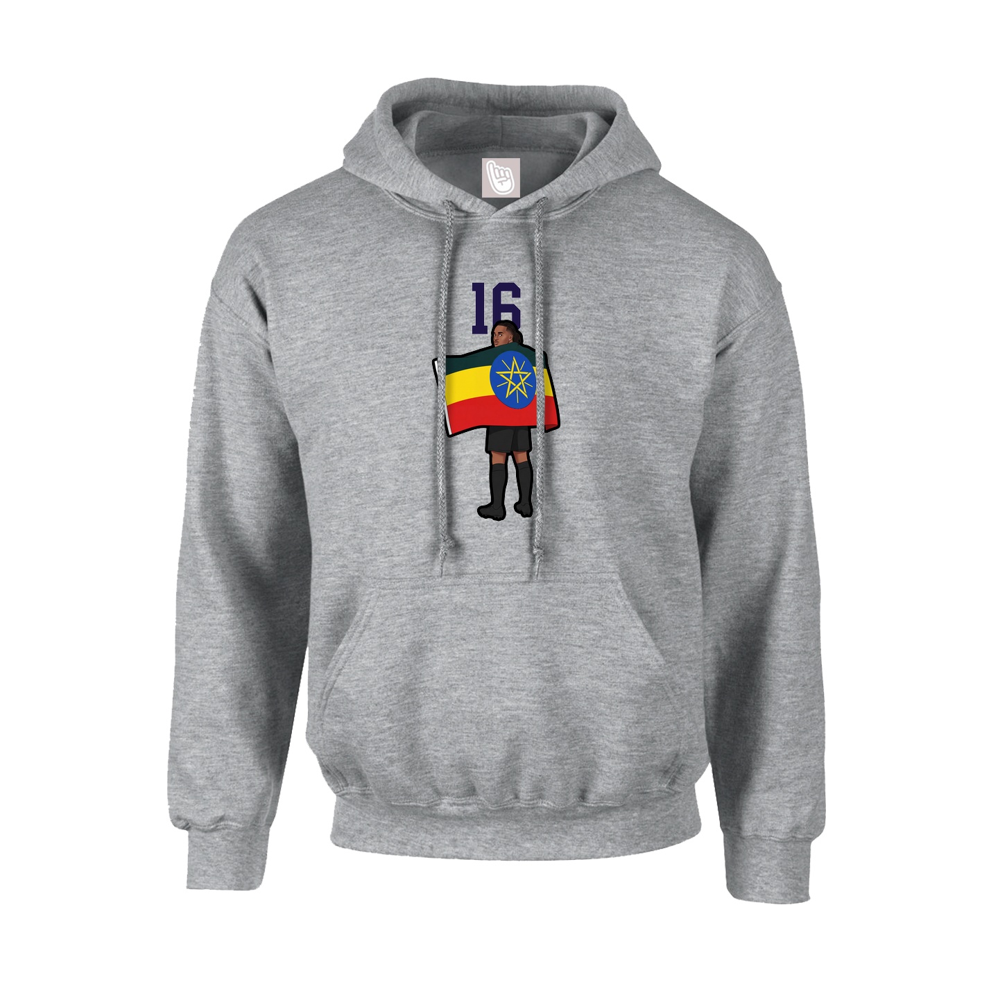 Hoodie — Number Top in Grey