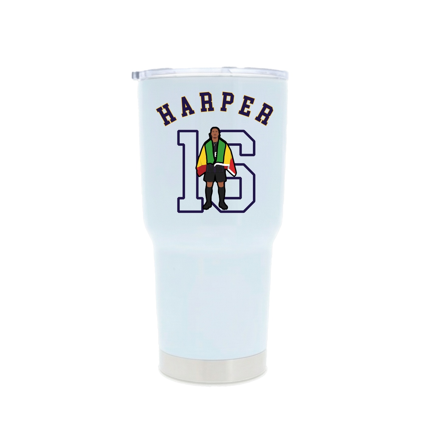 30oz Stainless Steel Tumbler — Shirsey Arch in White