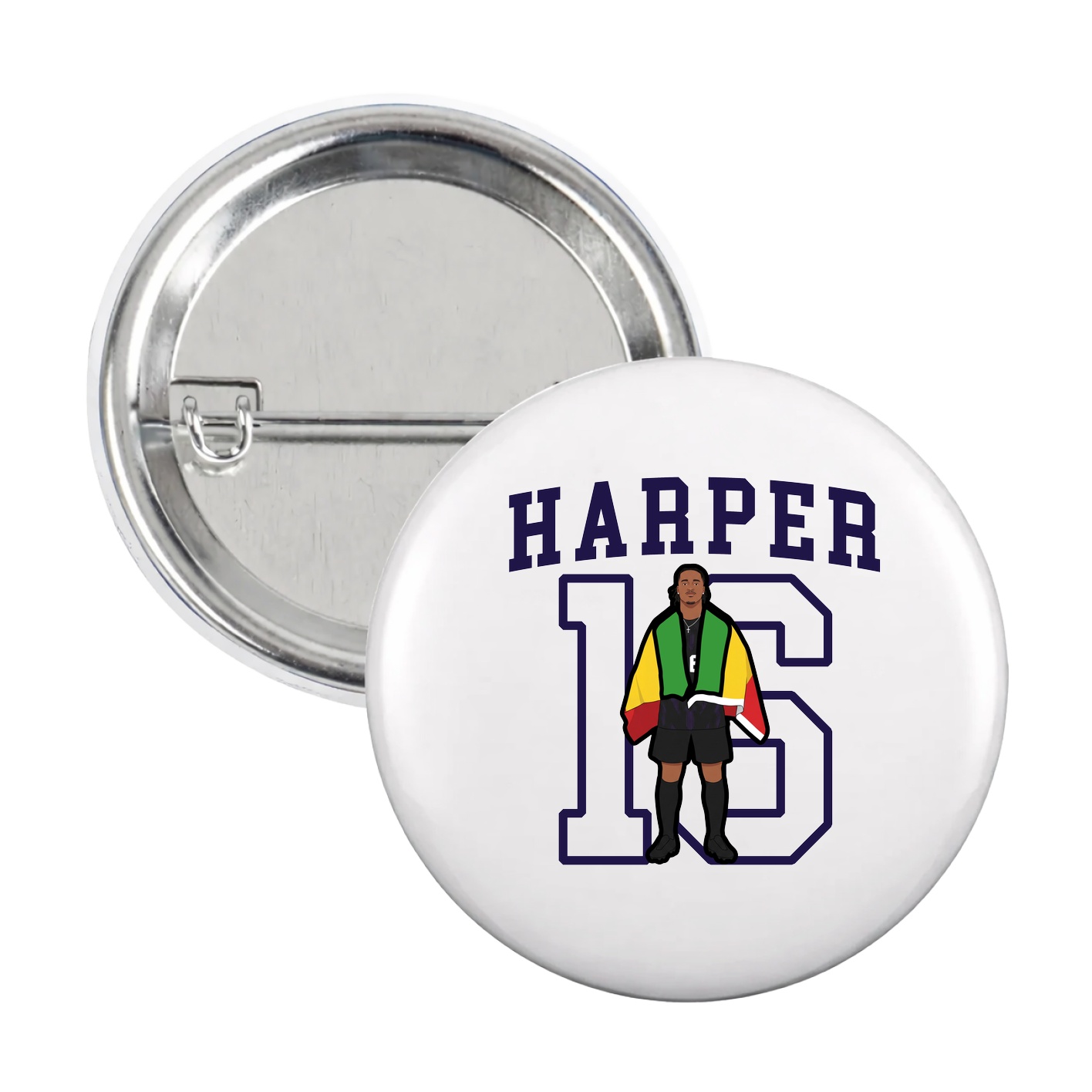 Game Day Button — Shirsey in White