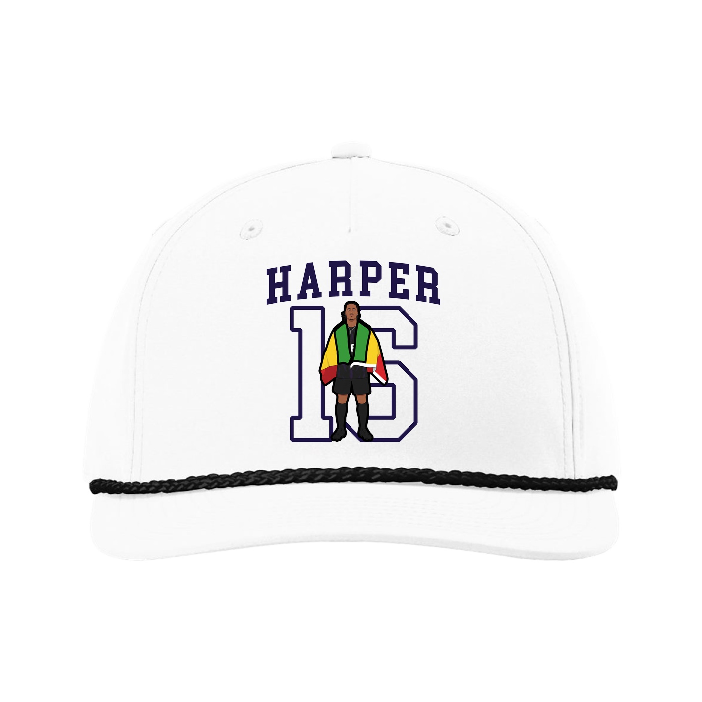 Five-Panel Classic Rope Cap — Shirsey in White