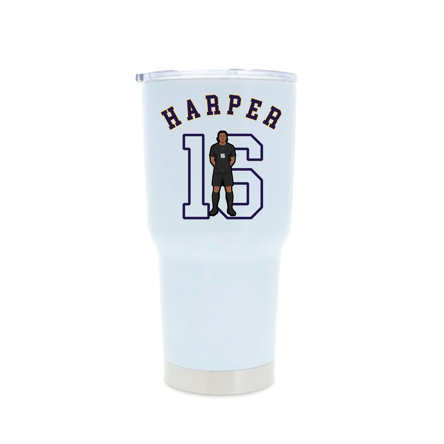 30oz Stainless Steel Tumbler — Shirsey Arch in White