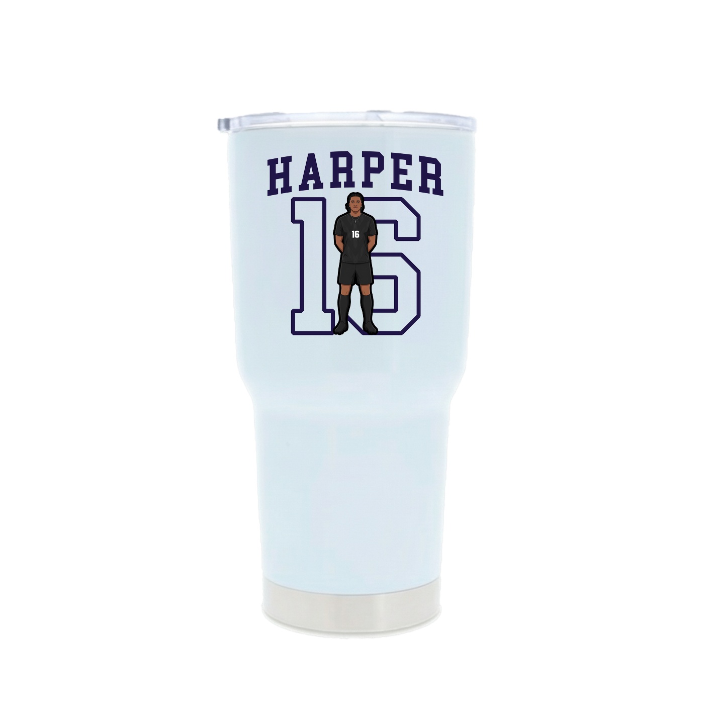 30oz Stainless Steel Tumbler — Shirsey in White