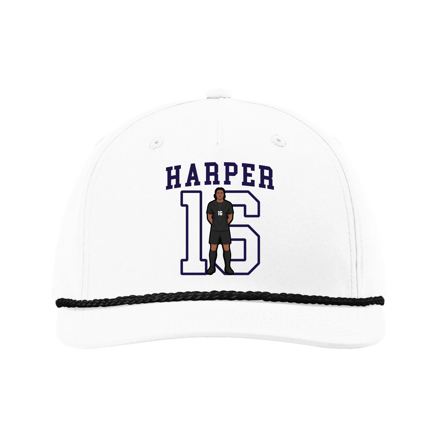 Five-Panel Classic Rope Cap — Shirsey in White