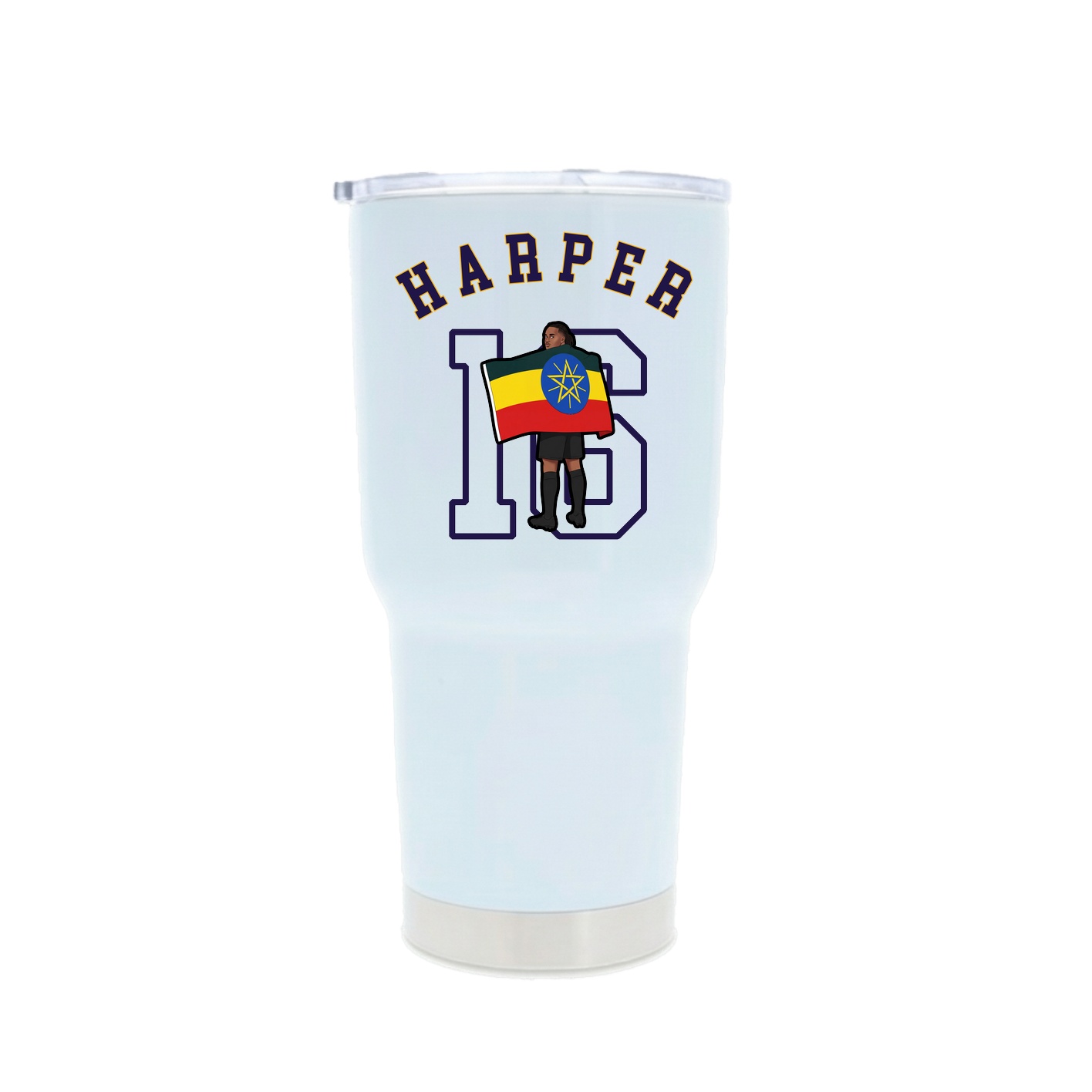 30oz Stainless Steel Tumbler — Shirsey Arch in White