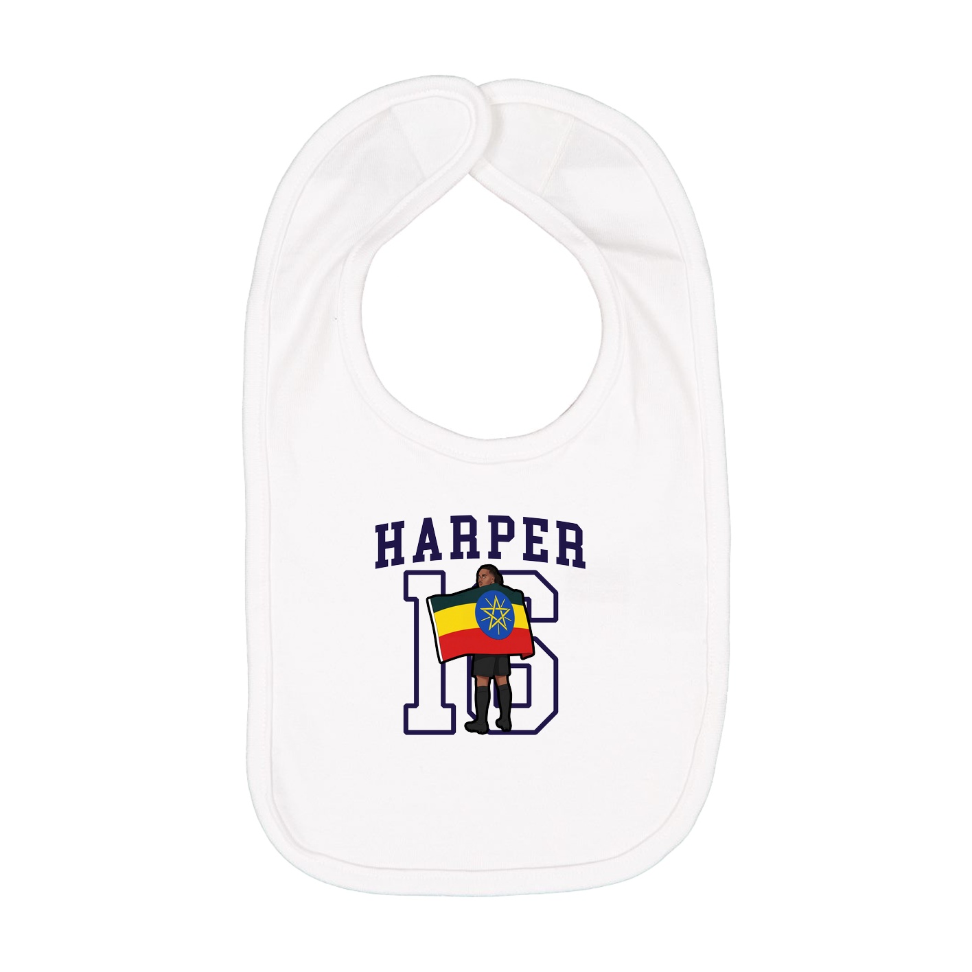 Infant Bib — Shirsey in White