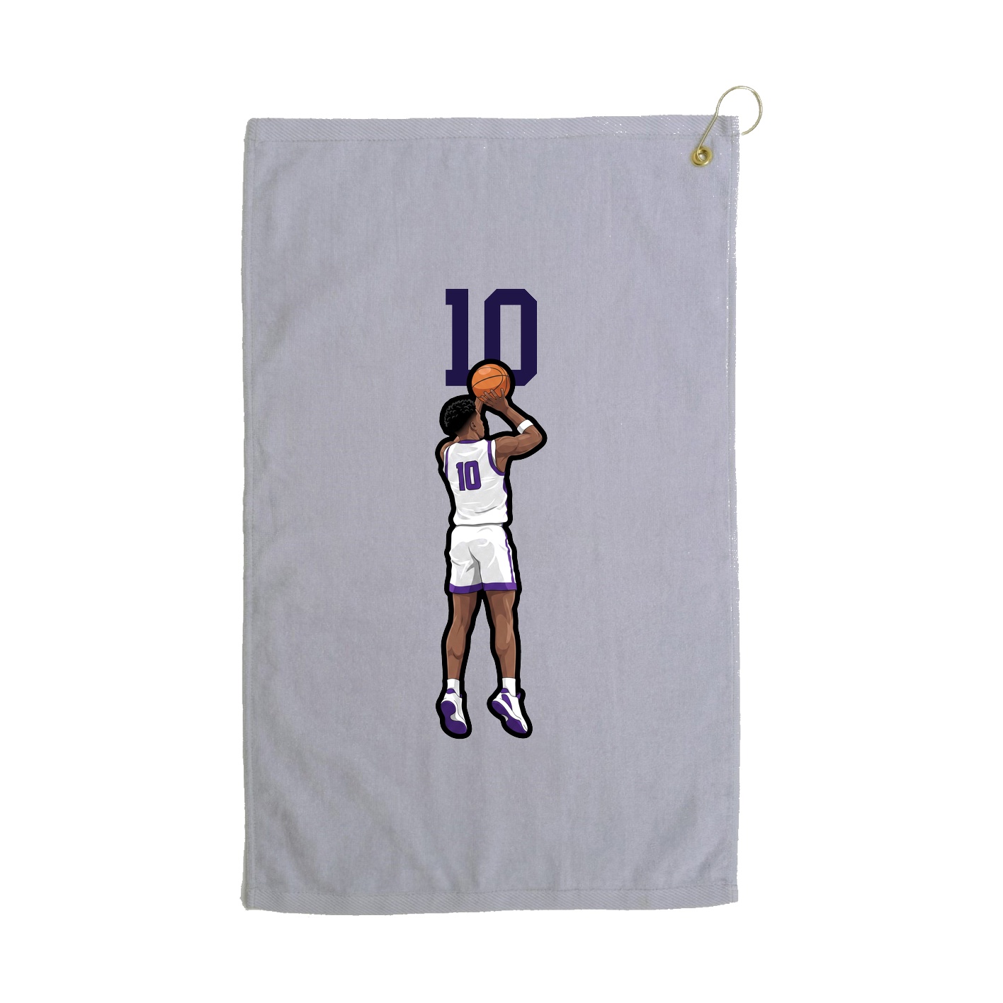Golf Towel — Number Top in Grey