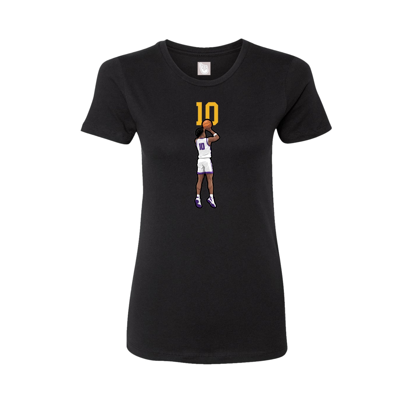 Womens Tee — Number Top in Black