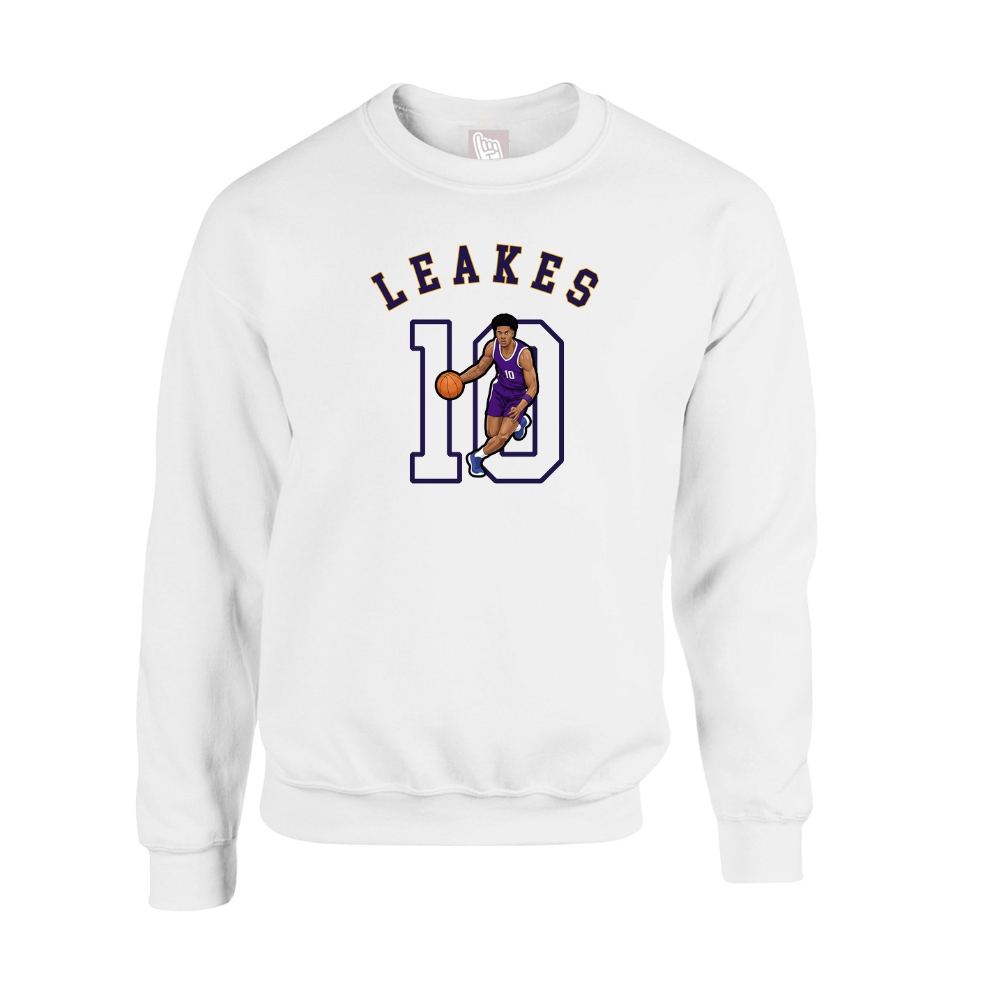 Fleece Crew — Shirsey Arch in White
