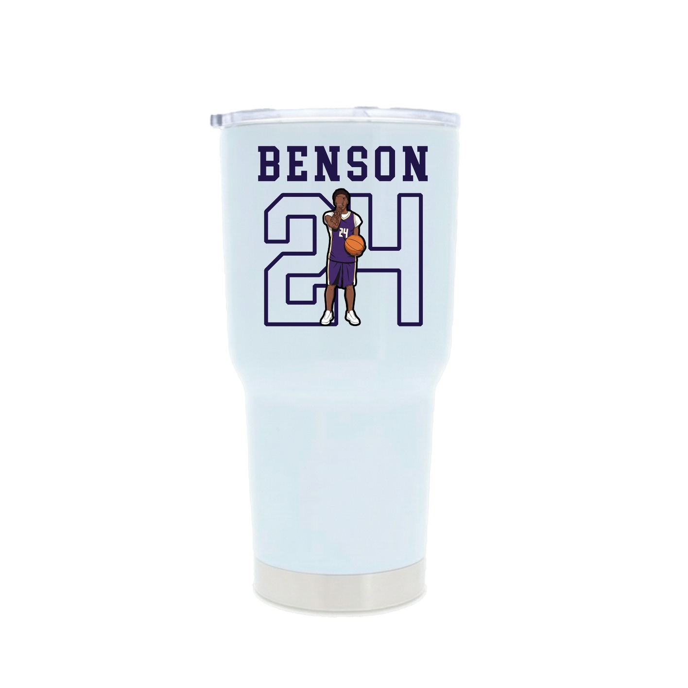 30oz Stainless Steel Tumbler — Shirsey in White