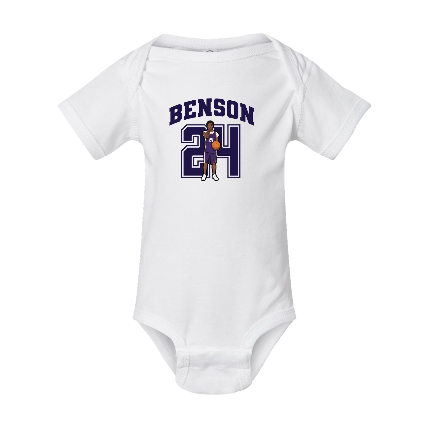 Baby Onesie — Number in White