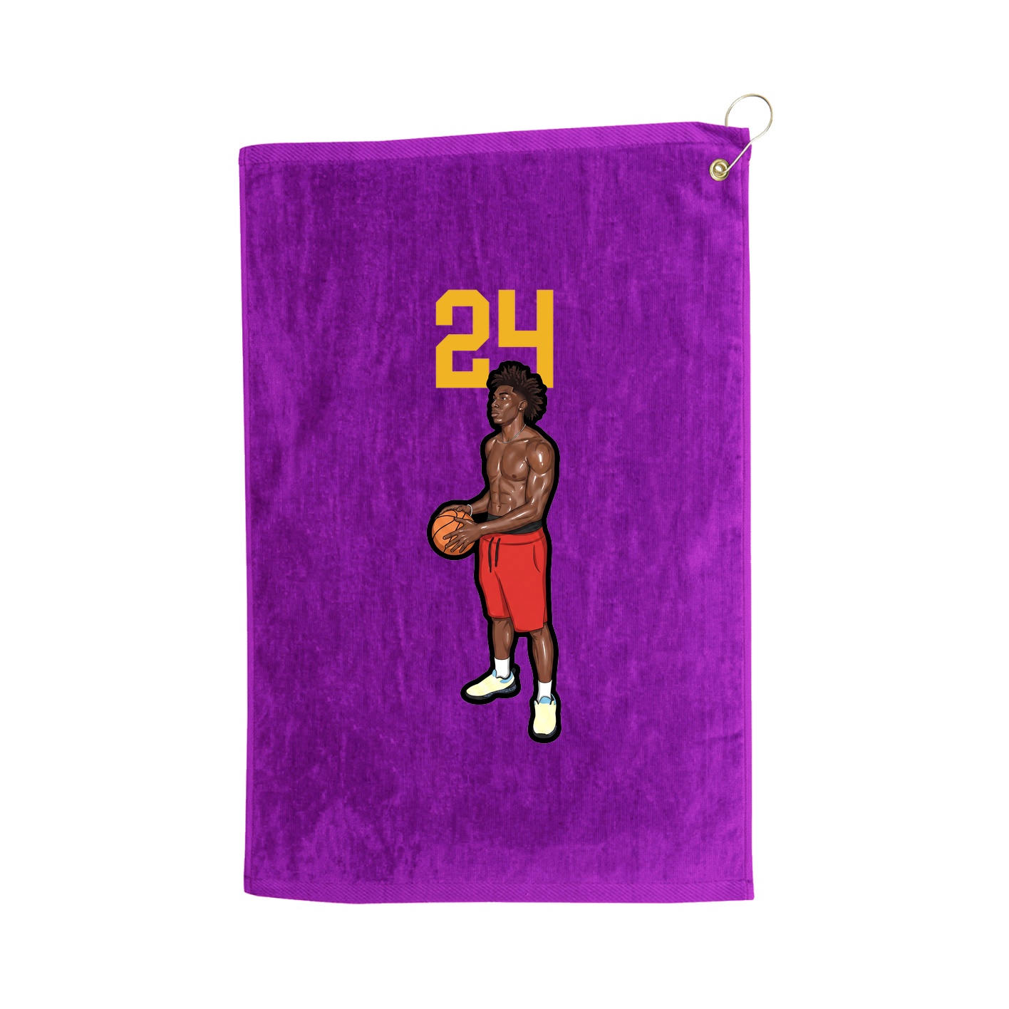 Golf Towel — Number Top in Purple
