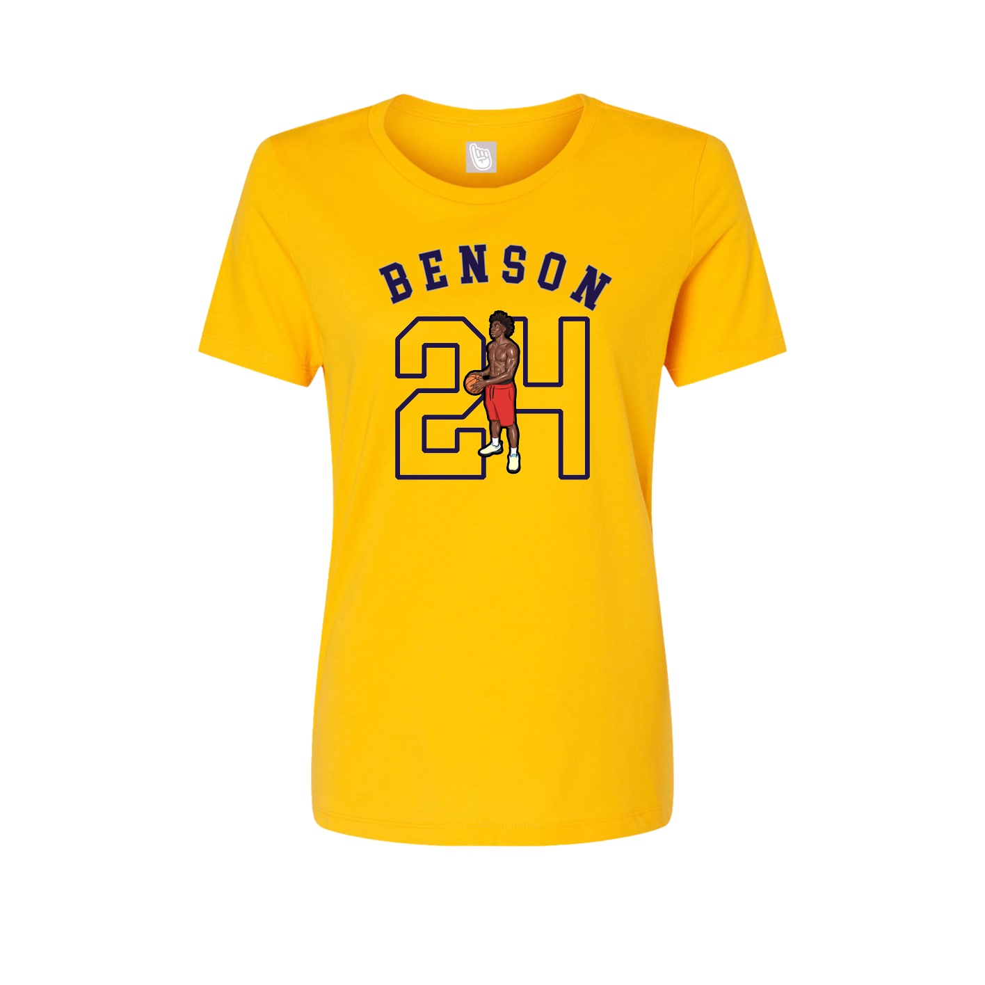Fitted Women's Tee — Shirsey Arch in Gold